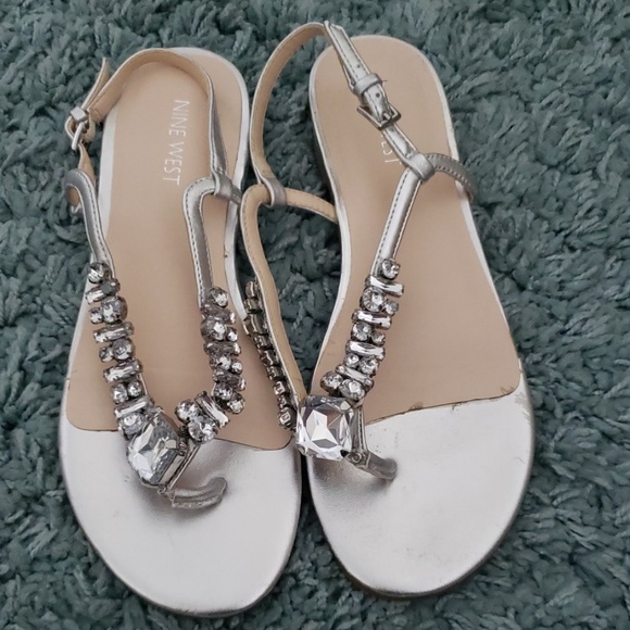 Crystal and silver sandals - Picture 2 of 4